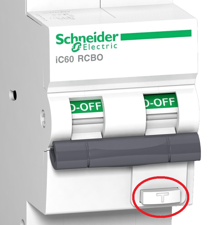 Teste jordfeilbryteren 1 gang i året